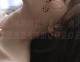 黑料网站的入口，谨记：永不迷路，因为总有新瓜让你歪打正着！