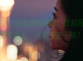 追视频的同时，黑料网红名单越来越长，大家都在干嘛？